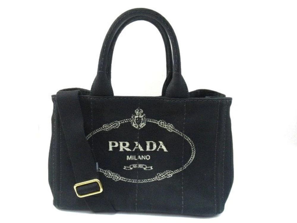 Prada Canapa handbag strap canvas black